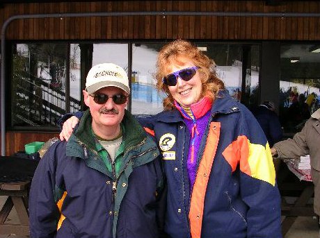 Peter and Barbara at Brimacombe ski area